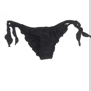 Vix bikini bottom black ruched Ruffle side tie